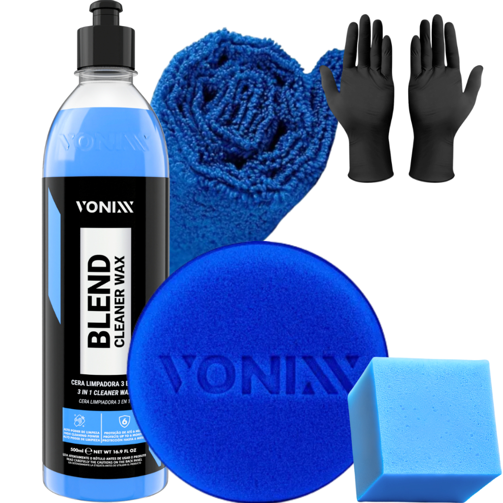 Blend Cleaner Wax Cera Limpadora Vonixx Pano Microfibra Aplicador Luva Nitrilica - Spare Parts and Accessories for Vehicles