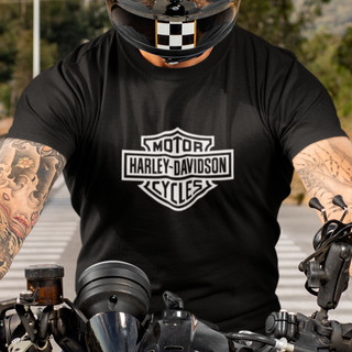 Camiseta Moto H D Custom Marca Algodão