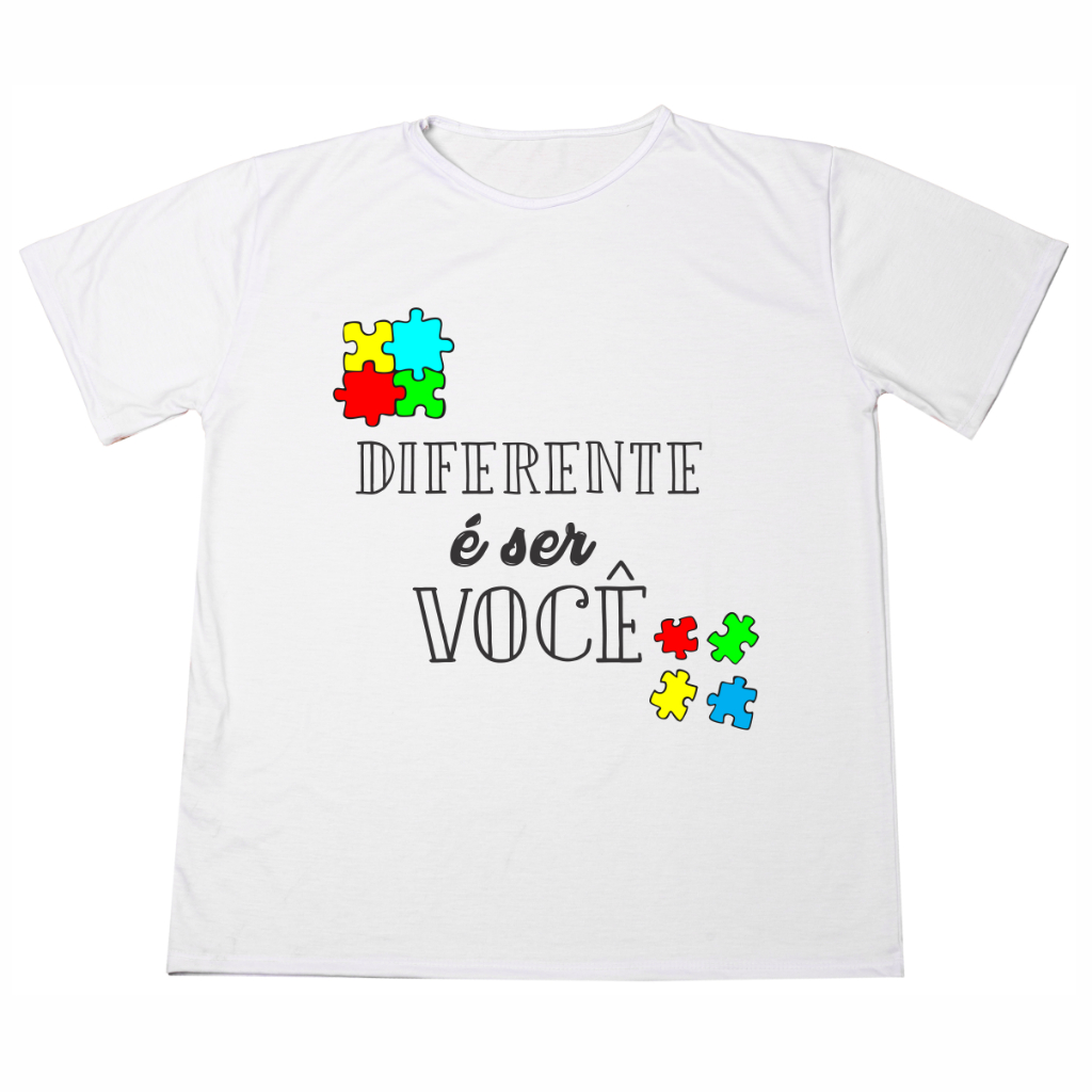 Camisa Personalizada Autismo Estampada Adulto Infantil Ótimo Acabamento E Durabilidade Anti-pilling 100% Poliéster Plus