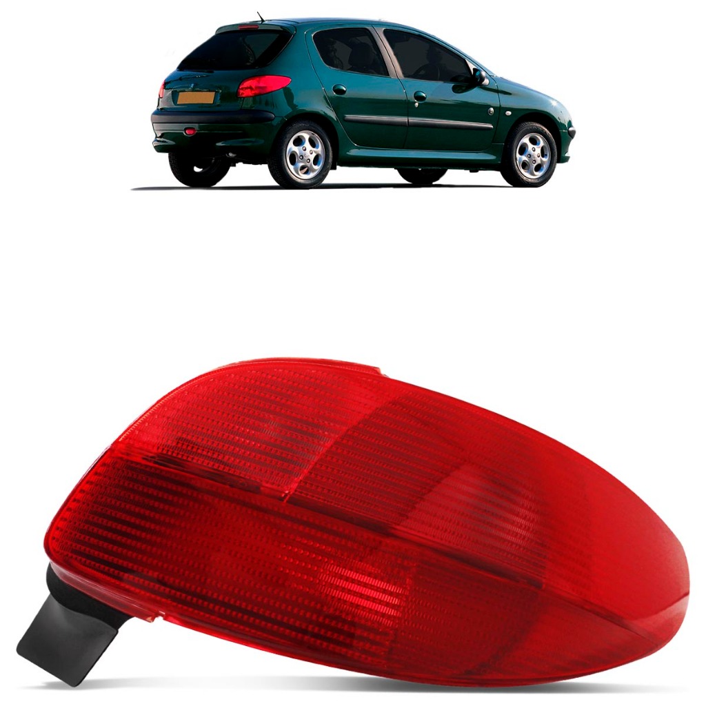 Lanterna Traseira 206 1998 1999 2000 2001 2002 Rubi Lente Estriada Acrilico em Oferta na Shopee