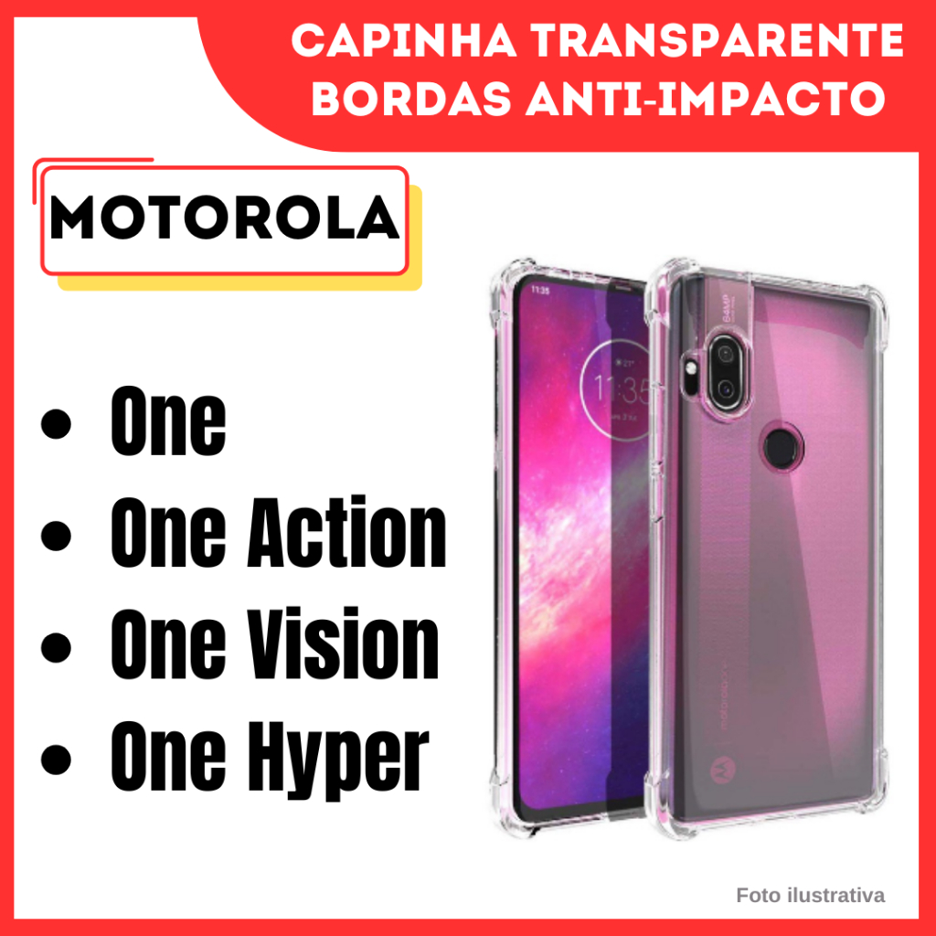 Capa Transparente Anti impacto Para Motorola One / One Action / One Vision / One Hyper / CF09