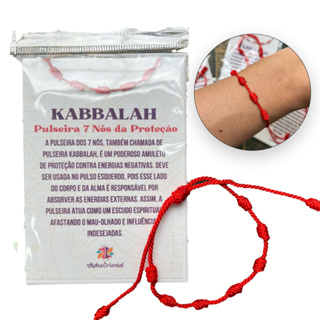Pulseira 7 Nós Kabbalah Vermelha Contra Mal Olhado Inveja Adulto Regulável em Oferta na Shopee