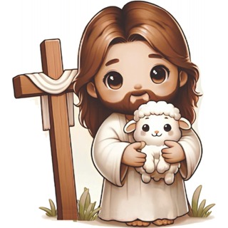 1 DISPLAY JESUS PÁSCOA OVELHA, PLACA 80 CM MDF 3MM em Oferta na Shopee
