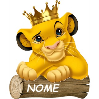 1 DISPLAY SIMBA COROA REI LEÃO  MDF 3MM decoração em Oferta na Shopee