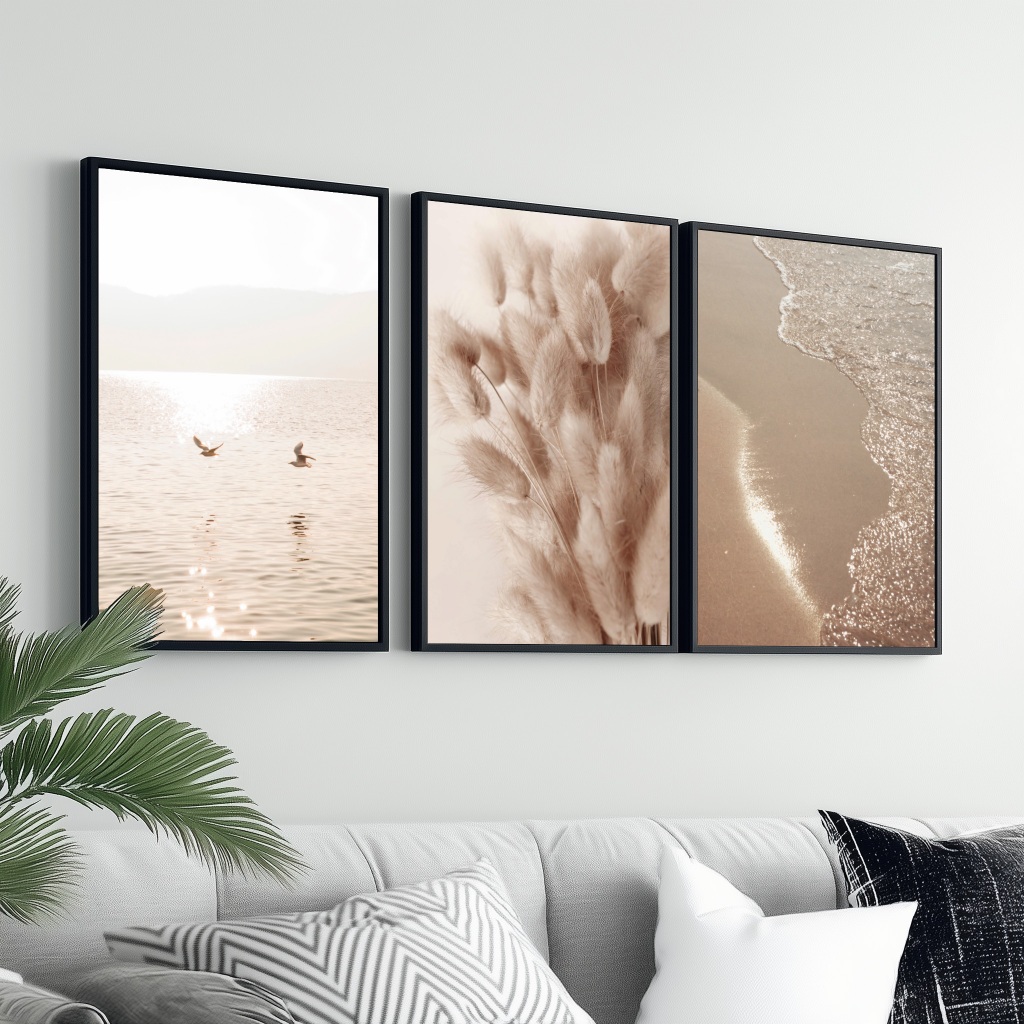 Quadros Decorativos Para Sala Moldura Praia Mar Quarto Escritório