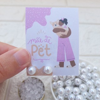 50 Mimo Dia das Mães de Pet, Brinco de Pérola c/tag e tarracha em Oferta na Shopee