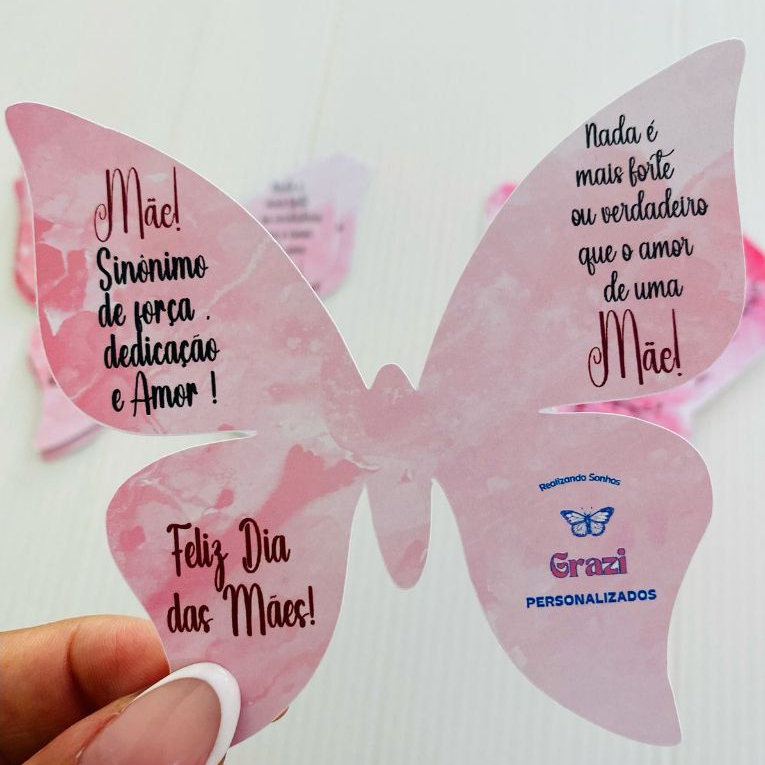Kit MIMO CLIENTE  com 50 adesivo + Card Borboleta PARA manteiga da cacau ~ MIMO DIA DAS MÃES~