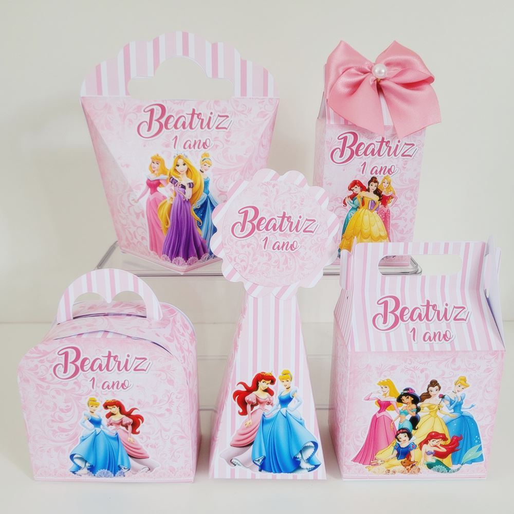 45 Caixinhas Princesas - Lembrancinhas - Personalizados para Festa Princesa