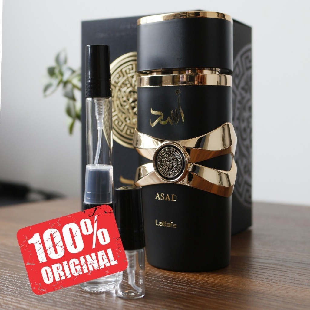 Perfume Árabe Masculino Asad Lattafa 10ml, 5ml, 2ml Amadeirado Original Eau de Parfum
