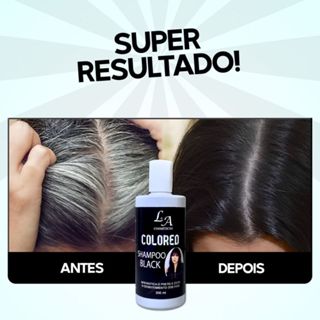 Shampoo Escurecedor Cabelos Brancos Tonalizante Colored 300ml Efeito 100% Natural Super Resultado em Oferta na Shopee