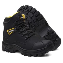 Bota Cano Médio Com C.a 47751 Couro Nobre Conforto Segurança Flexibilidade Biqueira Em Pvc
