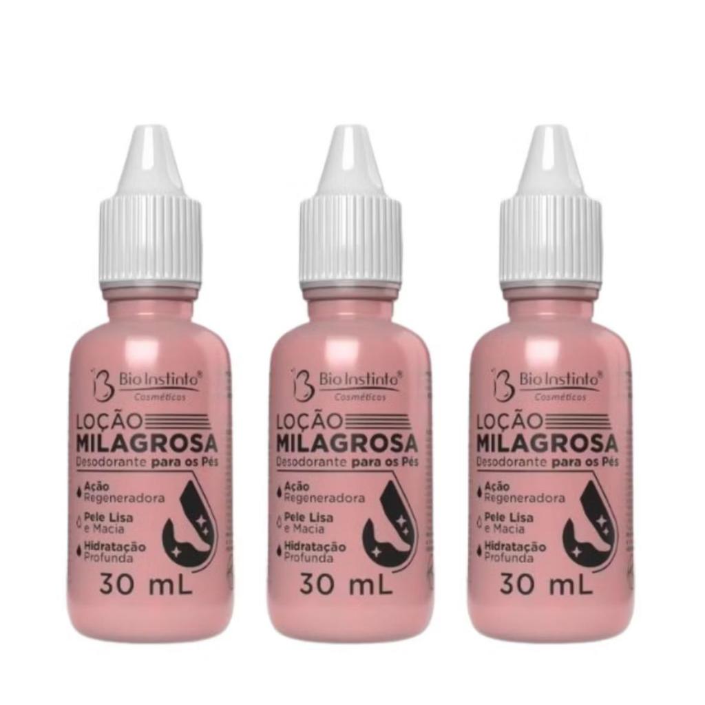 Kit C/ 3 Loção Milagrosa Para Os Pés 30Ml - Bio Instinto