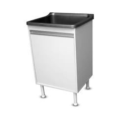 Tanque de lavanderia 34 litros c/gabinete MDF c/sifão e válvula