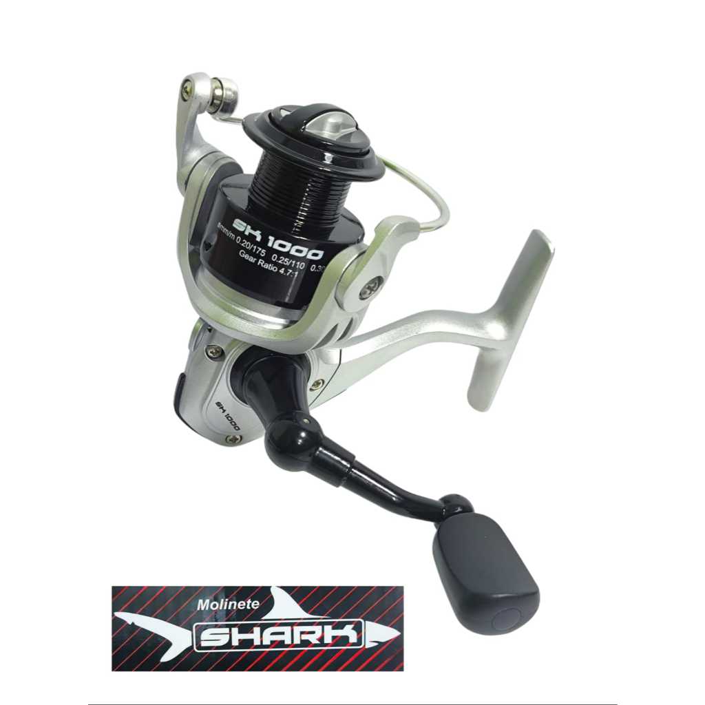 Molinete Pesca Shark Saint 1000 2000 3000 4000 5000 Carretel Em Grafite Resistente Fricção Frontal