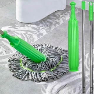 Esfregão 360° Mop Twist Auto-Torção Microfibra 2 em 1 Limpeza Geral em Oferta na Shopee