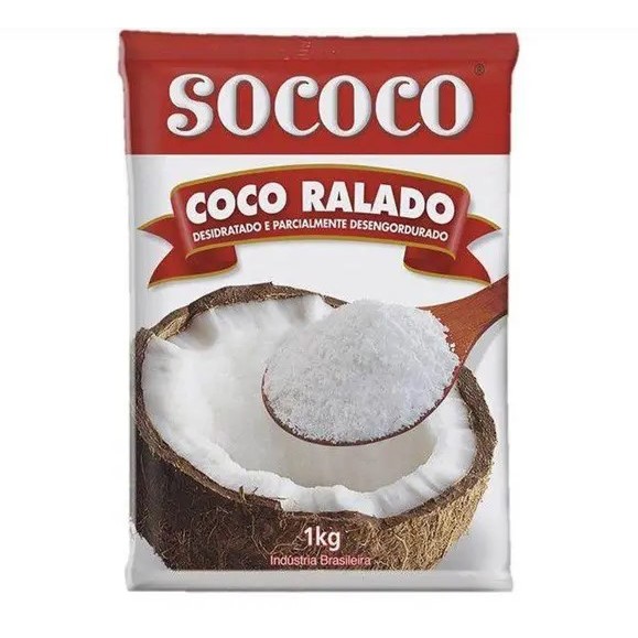 Coco Ralado Adocado Umido Flocado 1kg Sococo