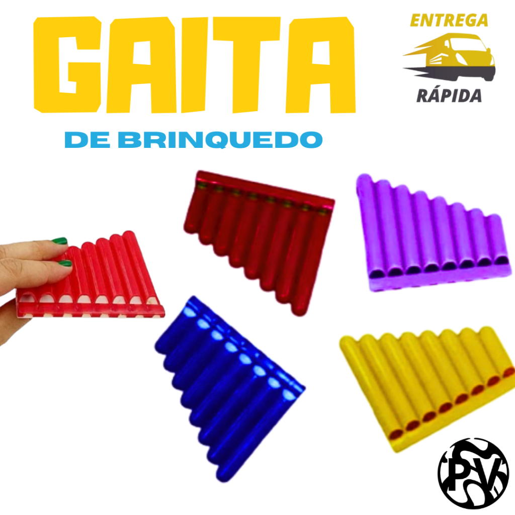 Gaita Sorveteiro Diversas Cores Brinquedo Musical lembrancinha