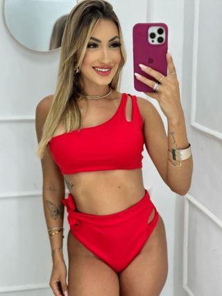 Biquíni Trancoso Mula Manca Com Bojo Cintura Alta Amarração na Lateral Moda Gringa Tendencia Sensual Verão Hotbeach