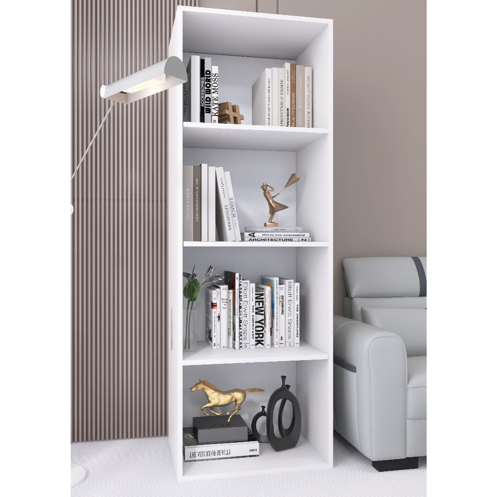 Estante Armário Organizador Livreiro Prateleiras Para Sala Guarda livros Quarto Escritório Gold 2 Módulos - Branco