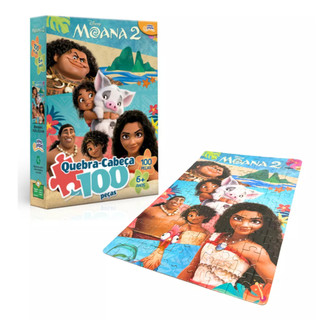 Quebra Cabeça 100 Peças Moana 2 - Toyster 8080 em Oferta na Shopee