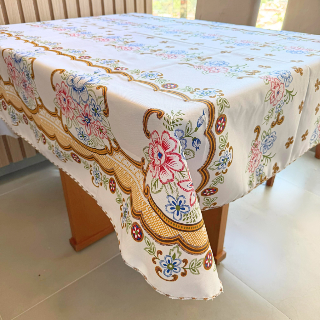 Toalha de Mesa Tecido Oxford 4 e 6 Lugares Decoracao Cozinha em Oferta na Shopee