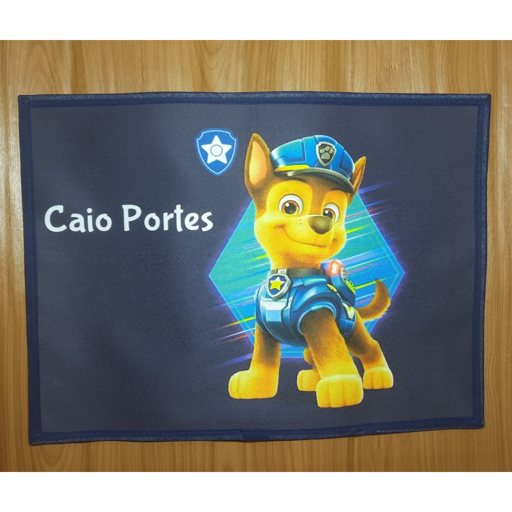 Toalha Jogo Americano Personalizado IMPERMEÁVEL fácil limpar dobrável pra lancheira- PATRULHA CANINA em Oferta na Shopee