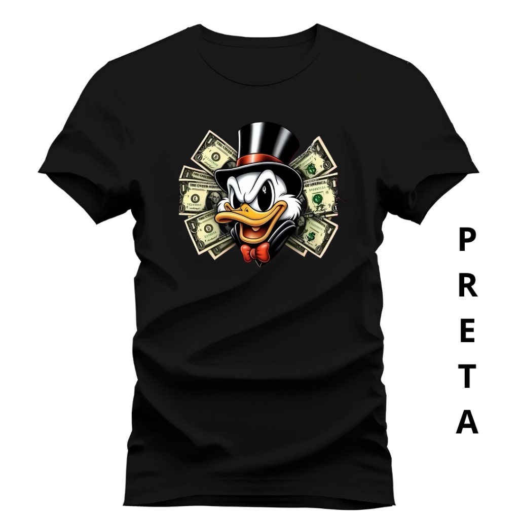 Camiseta Unissex Tio Patinhas DolarCamisa 100% Algodão Blusa De Envio Imediato