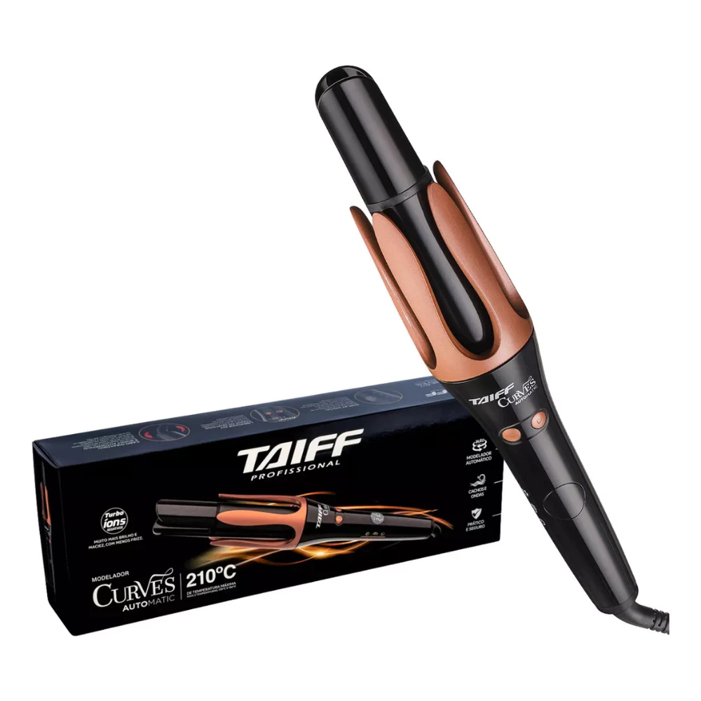 Modelador De Cachos Taiff Curves Automático 32mm Preto Bivolt