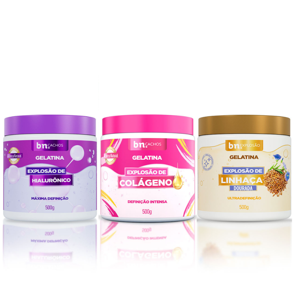 Gelatina Capilar para Cachos 500g – Beleza Natural bn.Cachos – Definição, Fixação, Brilho em Oferta na Shopee