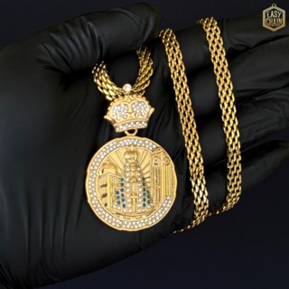 Corrente Moeda Antiga Modelo Influenciadores Pingente Nossa Senhora Aparecida Cravejado em Oferta na Shopee