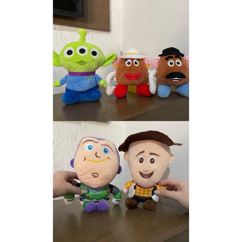 Pelúcias Toy Story-Xerife Woody,Buzz Lightyear,Et Sr e Sra Cabeça de Batata-Bonecos Pelúcias Personagens Filme Toy Story