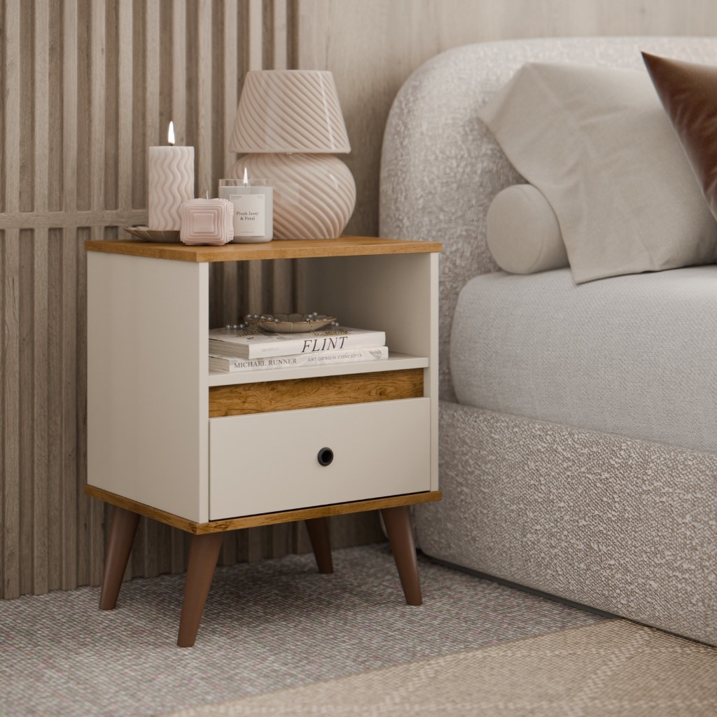 Mesa De Cabeceira Canto Quarto Minimalista - Ted