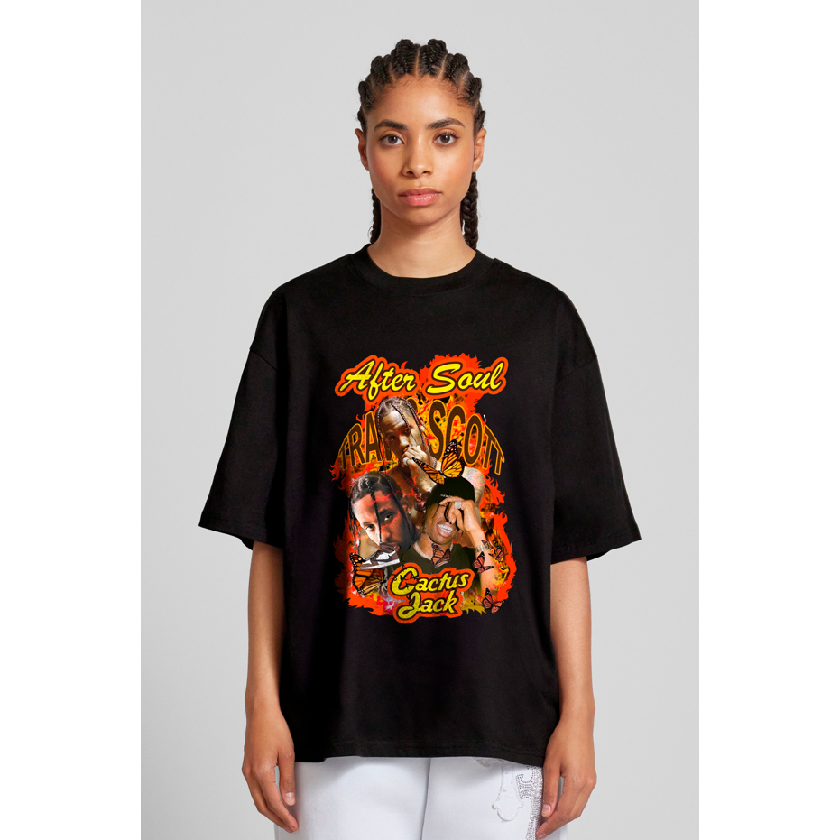 Camiseta Plus Size AfterSoul (Cactus Jack) | Streetwear | 100% Algodão | Oversized | Travis Scott