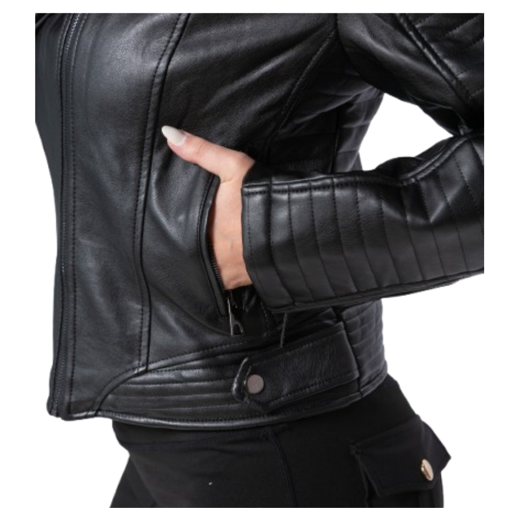 Jaqueta Feminina Casaco Couro Sintético