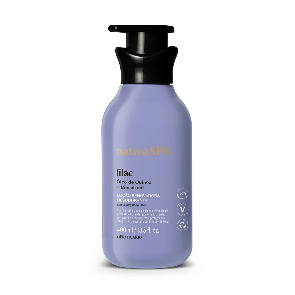 Loção Renovadora Desodorante Hidratante Corporal Nativa Spa Lilac 400ml - O BOTICÁRIO
