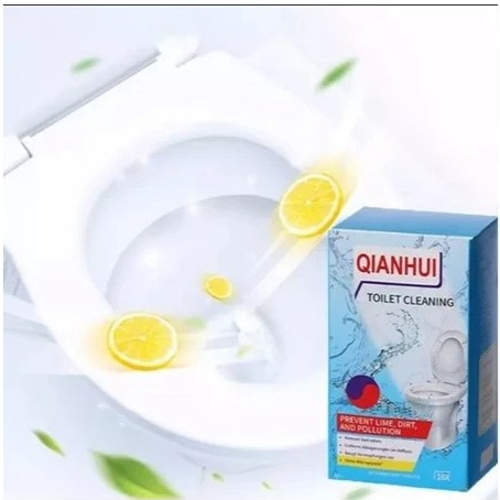 Pastilha Efervescente para Vaso Sanitário Limpeza Profunda Anti-Odor - Caixa c/16 Pastilhas