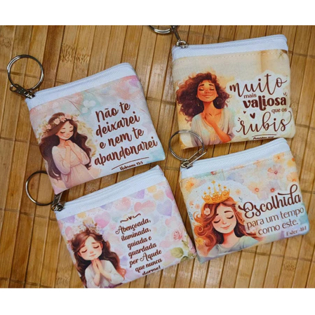 30 mini moedeiros mulheres cristã lembrancinha jesus evangélico cristão igreja congresso mulher