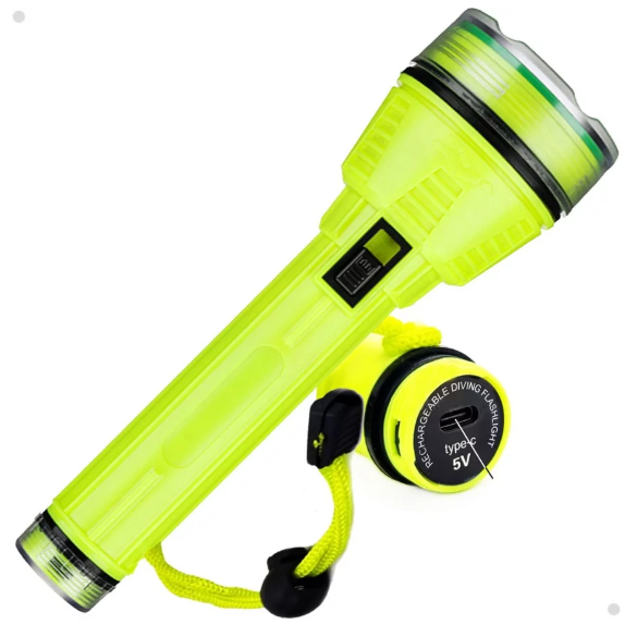Lanterna Recarregável À Prova D'água Para Mergulho Pesca Led Profissional EC6325