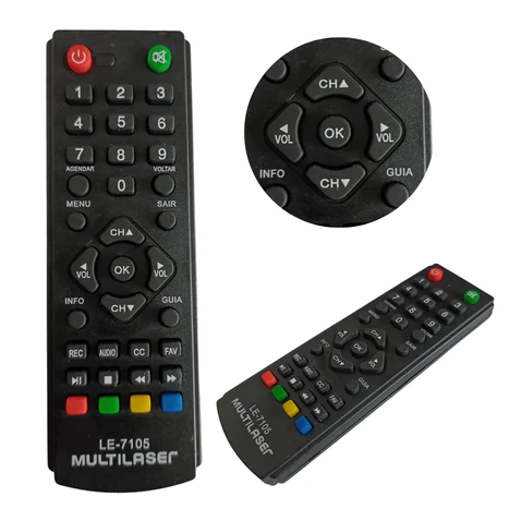 Controle Remoto Para Conversor Digital Multilaser LE-7105
