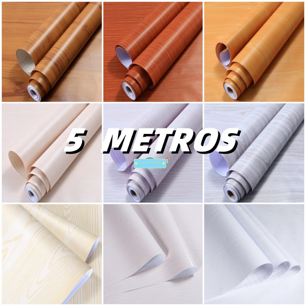 Papel de Parede Adesivo Importado Madeira Ripada Autocolante Quarto Sala Hall