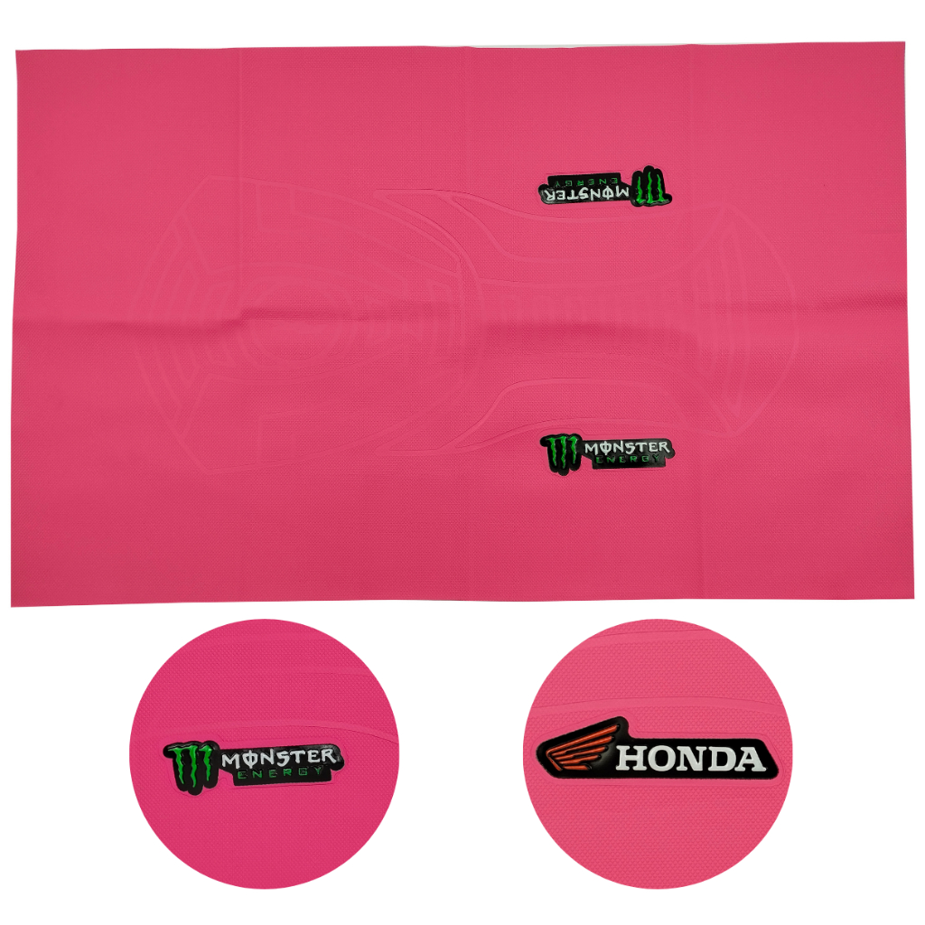 Capa Do Banco Emborrachada 3D Rosa Honda Cbx 200 Strada / Cg 125/150/160 / Turuna / Xl 250 / Xlx 250 / Bros