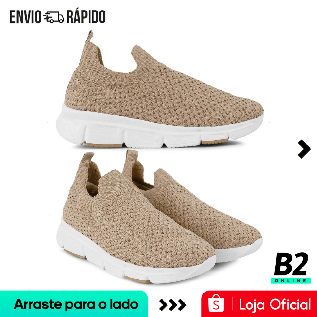 Tênis Comfortflex Knit Elastic Slip On Feminino Original Com Nota Fiscal e Garantia - Women Shoes