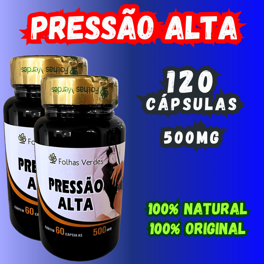Pressão alta folhas verdes 120 cápsulas 500mg em Oferta na Shopee
