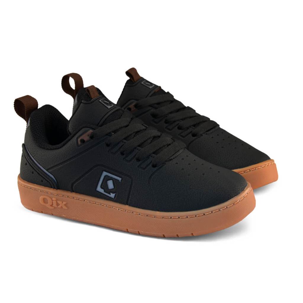 Tênis Infantil QIX Smash Couro Skatista Original Cano Baixo Basico - Baby & Kids Fashion