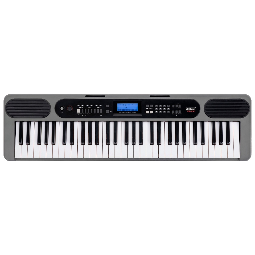 Teclado Musical Kobe Kb-400 5/8 61 Teclas Com Sensibilidade Midi Usb 500 Timbres 500 Ritmos
