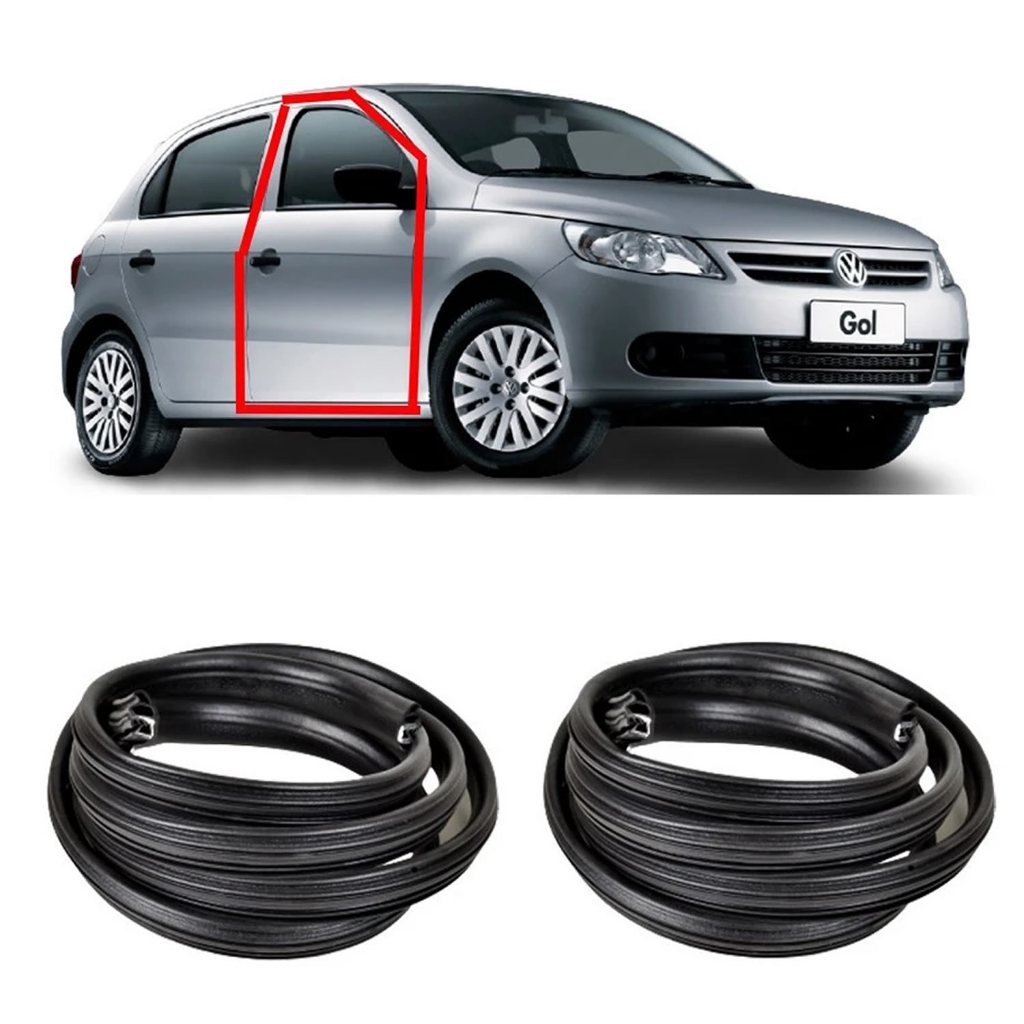 Par Borrachas Porta Gol Voyage Saveiro G5 G6 G7 2008 Á 2022 em Oferta na Shopee