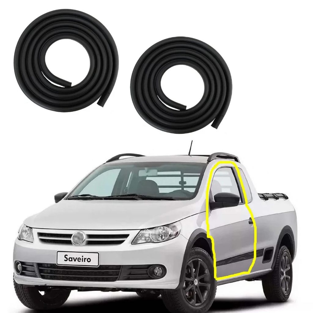 Par Borracha Vedação Porta Saveiro G2 G3 G4 G5 G6 1995 A 2022 - 2 Peças em Oferta na Shopee