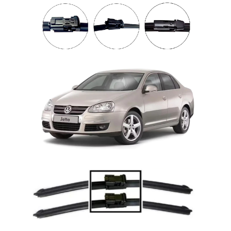 PAR Palhetas Limpador De Parabrisa Dianteiro Para Volkswagen Jetta G1 2007 2008 2009 2010