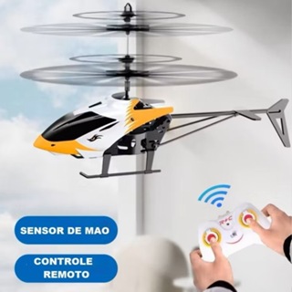 Helicóptero Grande Com Controle Remote e Sensor De Mão USB Recarregável Para Criança em Oferta na Shopee