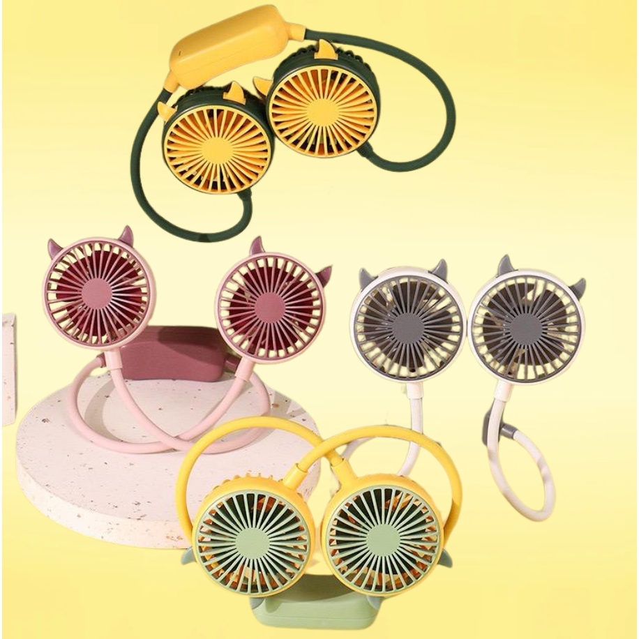 Ventilador de pescoço pendurado 5 velocidades ao ar livre de portátil sem folhas ventilador